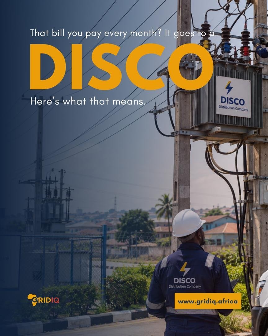 GridIQ graphic: That bill you pay every month? It goes to a DISCO.